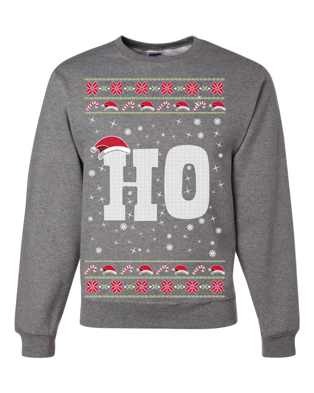 Where my Hos At Santa Ugly Christmas Sweater Unisex Crewneck Sweatshirt