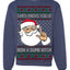 Santa Knows You've Been a Dumb Bitch Funny Vulgar Ugly Christmas Sweater