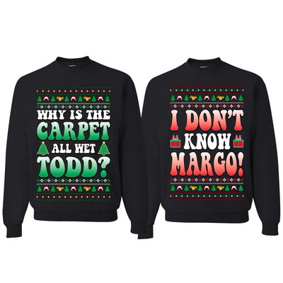 Todd Margo Sweatshirt Ugly Christmas Matching Couples Unisex Crewneck Sweatshirt