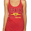 Flag Heart Soccer Fan | Women's Novelty Shirt | Game Day Gift for Her Tri-Blend Racerback Tank Top