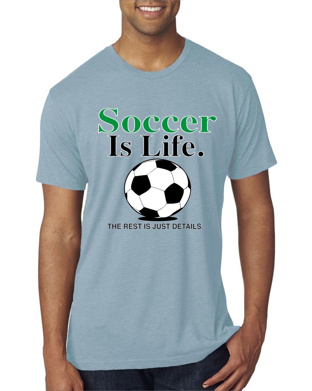 Soccer is Life, the Rest is Just Details Retro 90s Sports Mens Premium Tri Blend T-Shirt