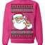 Santa Knows You've Been a Dumb Bitch Funny Vulgar Ugly Christmas Sweater