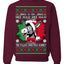 Funny Italian Christmas Donkey Ugly Christmas Sweater Crewneck Sweatshirt