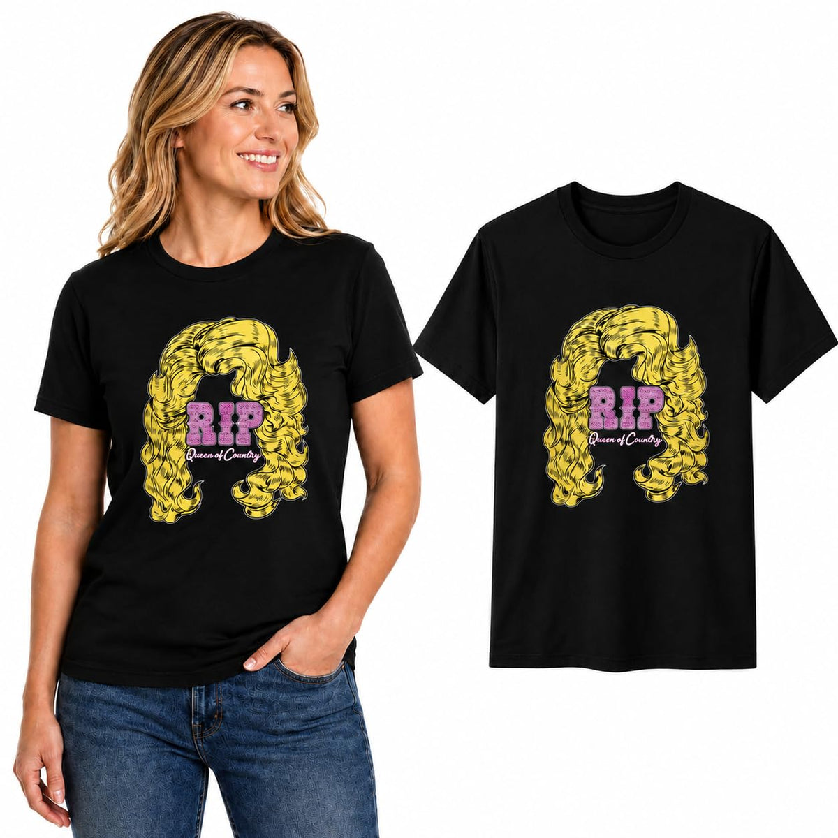 Queen of Country RIP Ugly Christmas Men's T-Shirt