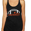 Football Hometown Fan Heart Script Writing Sports Tri-Blend Racerback Tank Top
