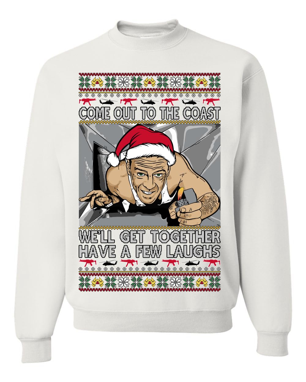 Nakatomi Christmas Party McClane Ugly Christmas Sweater Crewneck Sweatshirt