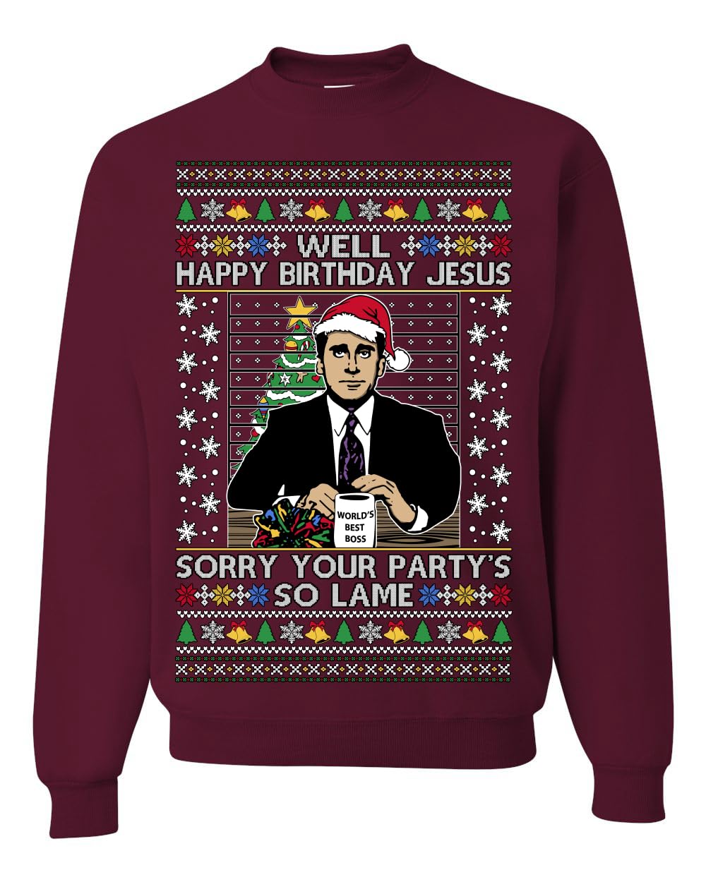 Well Happy Birthday Jesus Ugly Christmas Sweater Mens Womens Sweatshirt