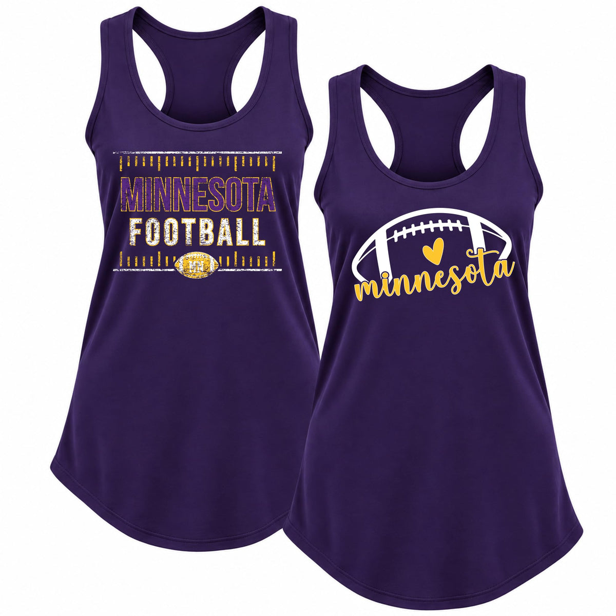 Vintage American Football Team 2 Pack Sports Ladies Racerback Tank Top