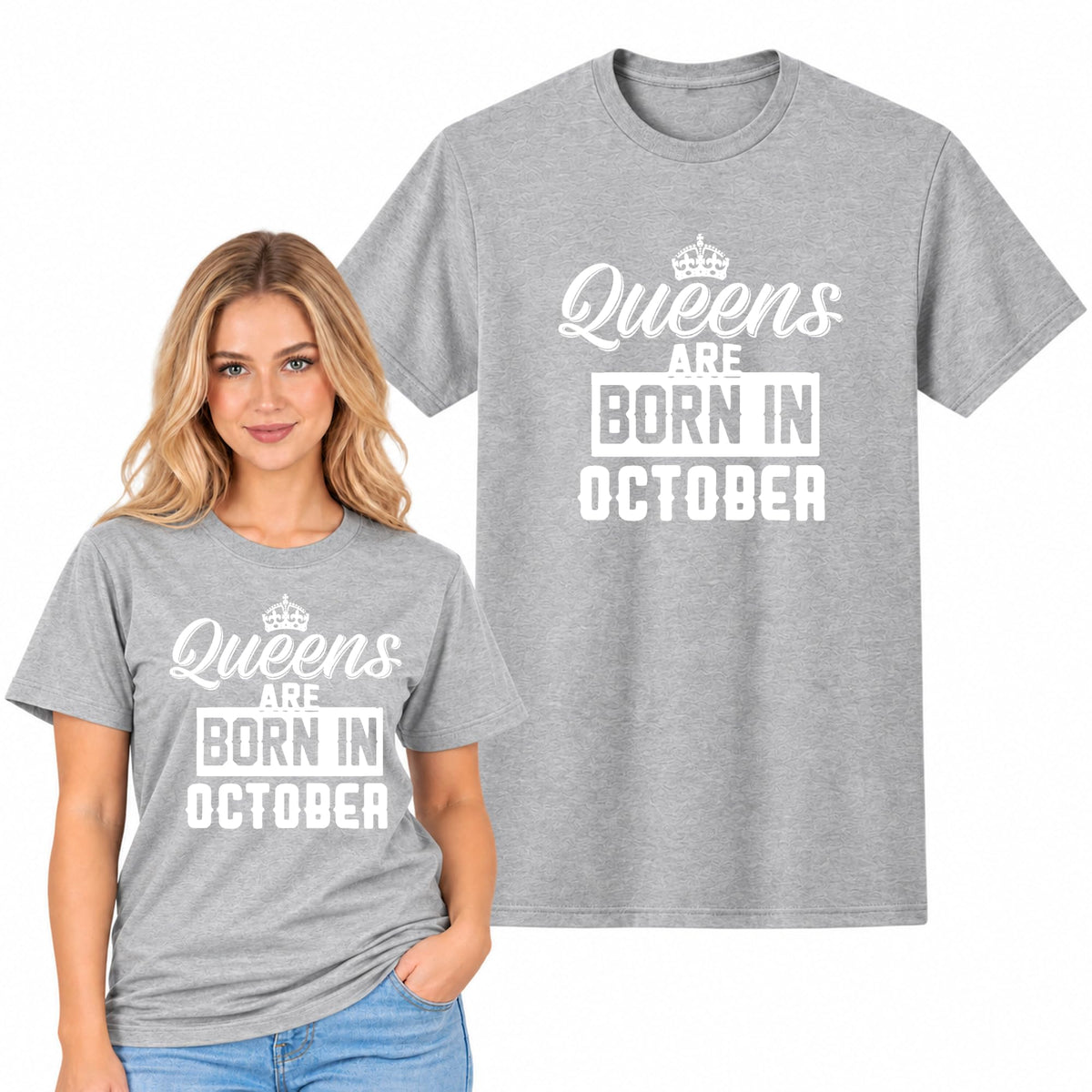 Queens are Born in Birthday T-Shirt, Womens Tee Gift Idea