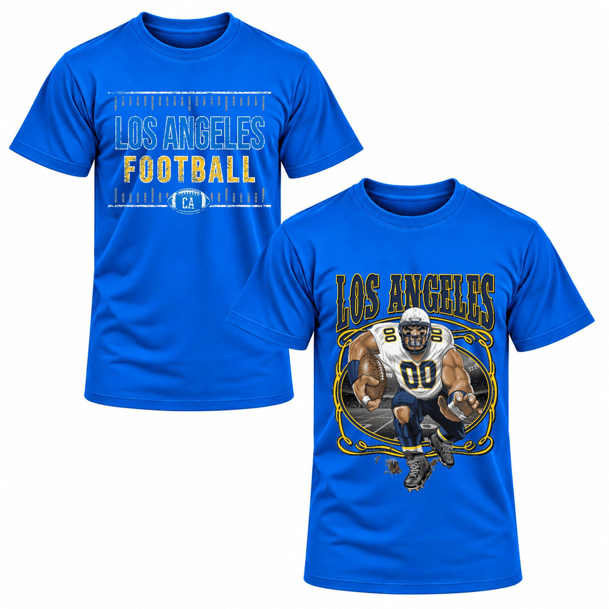 Football Fan 2 Pack Mens Tee Unisex Tshirt Graphic Football Team Tee