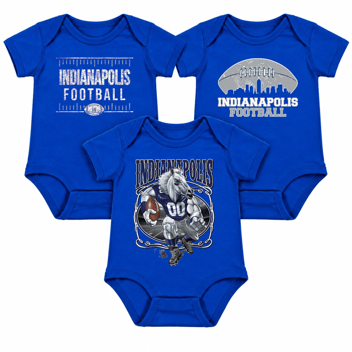 3-Pack Baby Bodysuit American Football Fan for Boys Girls Newborn Infant