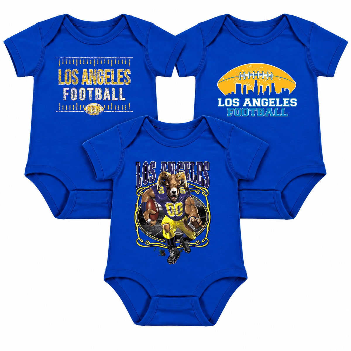 3-Pack Baby Bodysuit American Football Fan for Boys Girls Newborn Infant