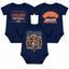 3-Pack Baby Bodysuit American Football Fan for Boys Girls Newborn Infant