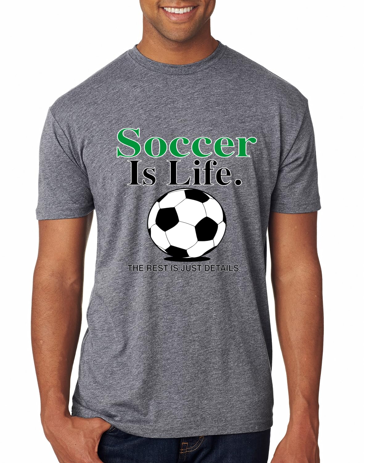 Soccer is Life, the Rest is Just Details Retro 90s Sports Mens Premium Tri Blend T-Shirt