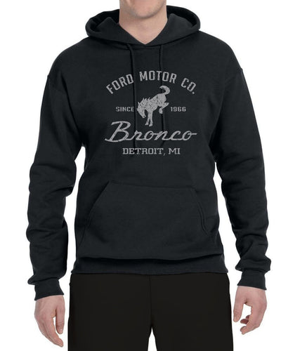 Ford Motor Co Detroit Michigan, Classic Bronco 1966 Cars and Trucks Unisex Hoodie Sweatshirt