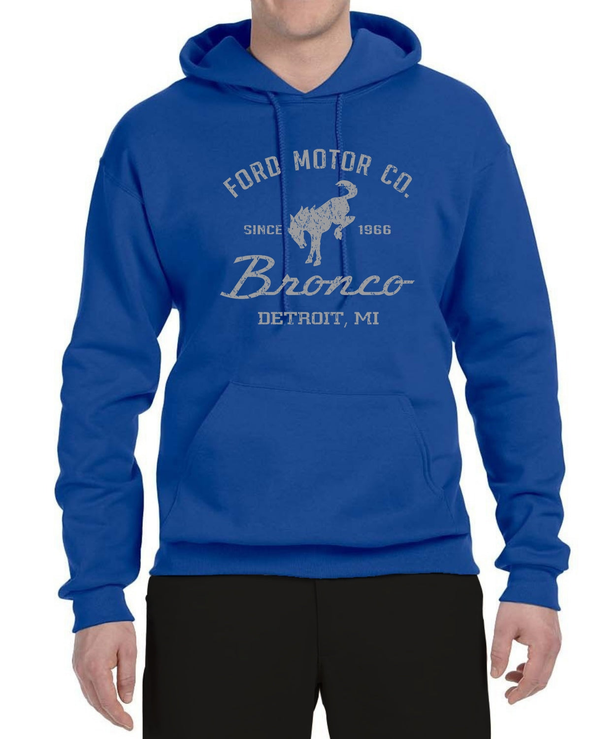 Ford Motor Co Detroit Michigan, Classic Bronco 1966 Cars and Trucks Unisex Hoodie Sweatshirt