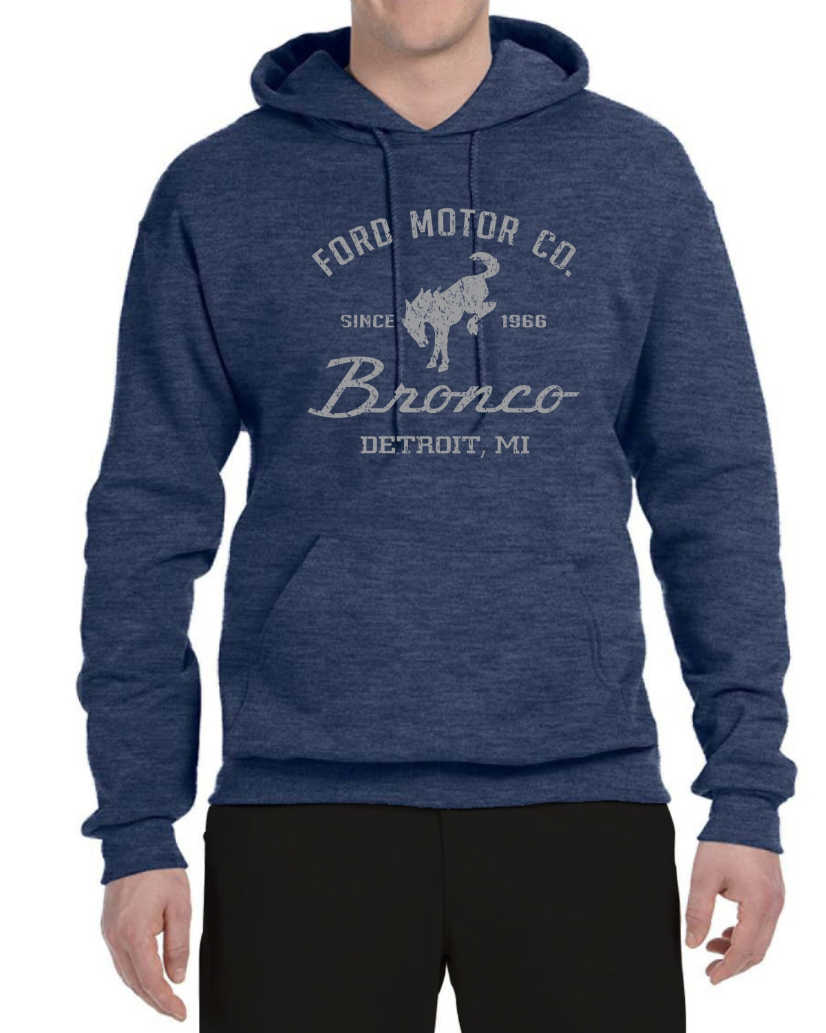 Ford Motor Co Detroit Michigan, Classic Bronco 1966 Cars and Trucks Unisex Hoodie Sweatshirt