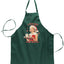 I Put Out For Santa | Funny Women Milk and Cookies Ugly Christmas Sweater Ugly Christmas Butcher Graphic Apron for Kitchen BBQ Grilling Cooking