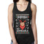 Impish or Admirable Dwight Schrute Ugly Christmas Sweater Ladies Racerback Tank Top
