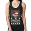 Christmas Is Cancelled Michael Scott Office Ugly Christmas Sweater Ladies Racerback Tank Top