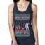 Merry Christmas Shitter's Full Christmas Vacation Ugly Christmas Sweater Ladies Racerback Tank Top