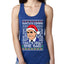Santas Coming That's What She Said Michael Scott Ugly Christmas Sweater Ladies Racerback Tank Top