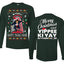 Nakatomi Plaza Happy Trails Hans Ugly Christmas Front and Back Sweater Mens Long Sleeve Shirt