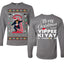 Nakatomi Plaza Happy Trails Hans Ugly Christmas Front and Back Sweater Mens Long Sleeve Shirt
