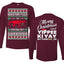 Christmas Party Survivor Nakatomi Plaza 1988 Ugly Christmas Front and Back Sweater Mens Long Sleeve Shirt