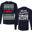 Christmas Party Survivor Nakatomi Plaza 1988 Ugly Christmas Front and Back Sweater Mens Long Sleeve Shirt