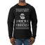 Theres Some Hos in the House Santa Ugly Christmas Sweater Mens Long Sleeve Shirt