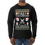 Fully Vaccinated Still Antisocial Ugly Christmas Sweater Mens Long Sleeve Shirt