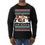 Santa Friends TV Parody Funny Characters Ugly Christmas Sweater Mens Long Sleeve Shirt