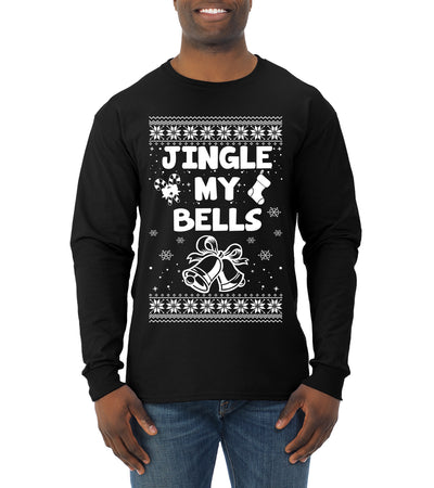 Jingle My Bells Individual Couples Ugly Christmas Sweater Mens Long Sleeve Shirt