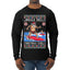 Santa Surfing Jingle Bells Christmas Swells Ugly Christmas Sweater Mens Long Sleeve Shirt