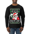 Ho Ho Ho Hold My Joint Weed Santa Smoking Ugly Christmas Sweater Mens Long Sleeve Shirt