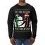 Bigfoot Tis' The Season to Believe in Conspiracies Aliens Ufo  Ugly Christmas Sweater Mens Long Sleeve Shirt