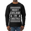 Merry Drunk I'm Christmas Beer Wine Drinking Holiday Humor  Ugly Christmas Sweater Mens Long Sleeve Shirt