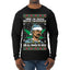 Snoop 'Twas The Nizzle Pot Leaf Weed Funny Ugly Christmas Sweater Mens Long Sleeve Shirt