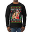 Santa the Plug Hos In This House  Ugly Christmas Sweater Mens Long Sleeve Shirt