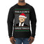 Treason's Greetings Biden President Humor Ugly Christmas Sweater Mens Long Sleeve Shirt