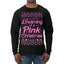 Dreaming Of A Pink Chirstmas Girly Woman Movie Party Ugly Christmas Sweater Mens Long Sleeve Shirt