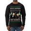 Escaped Bandits Classic Home Holiday Movie Ugly Christmas Sweater Mens Long Sleeve Shirt
