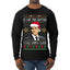 Harvey Hit This Button I Call Santa Specter TV Show Parody Ugly Christmas Sweater Mens Long Sleeve Shirt