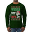 Where my Hos At Santa Funny Ugly Christmas Sweater Mens Long Sleeve Shirt