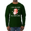 I Can Deliver All Night Long Santa Winking Christmas Mens Long Sleeve Shirt
