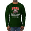 Free Sleigh Rides Warm Blankets & Hot Cocoa Christmas Mens Long Sleeve Shirt