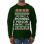 I'm Only A Morning Person on December 25th Ugly Christmas Sweater Mens Long Sleeve Shirt