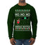 Ho Ho Ho Whole Bottle Wine Spirits Ugly Christmas Sweater Mens Long Sleeve Shirt