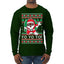 Yo Yo Yo Black Santa Ugly Christmas Sweater Mens Long Sleeve Shirt